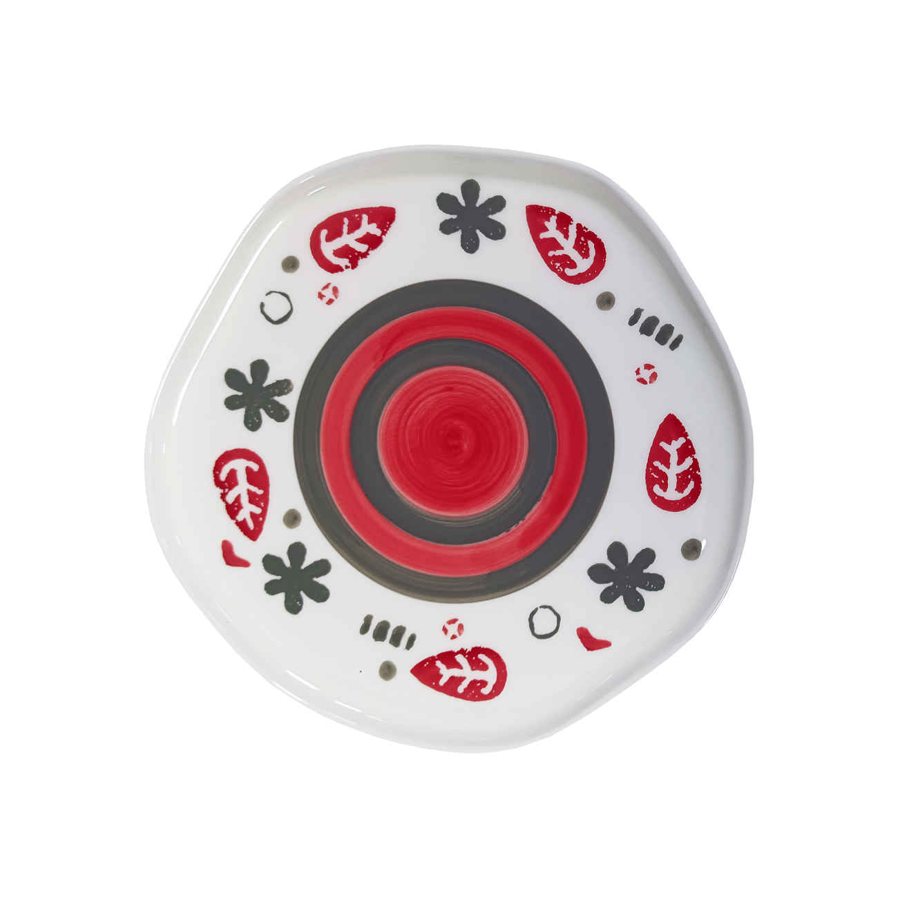 White Ceramic Dinnerware Plate – Microwave and Durable – Autumn Model