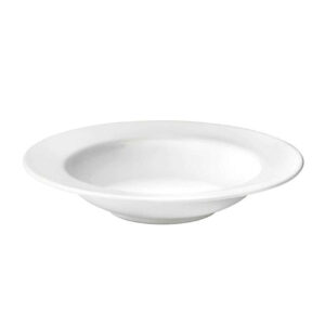 White Ceramic Dinnerware Plate – Microwave and Dishwasher Safe Perfect for Pasta