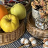 Wicker Basket Handwoven with Handle – Add Rustic Charm to Your Home (x3)
