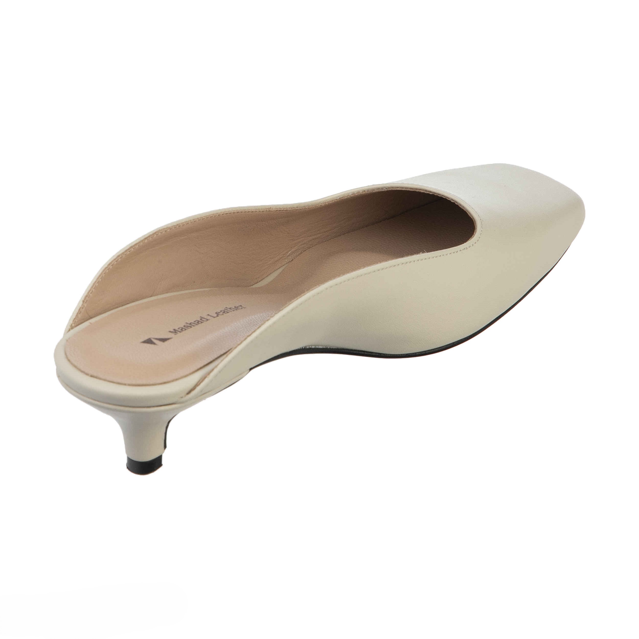 Women’s Mashhad Natural Leather Mules Shoes Comfort and Stylish in Cream