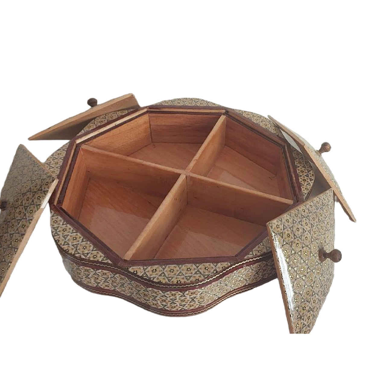 Wooden Khatam Kari Candy Bowl – A Statement Piece for Your Home