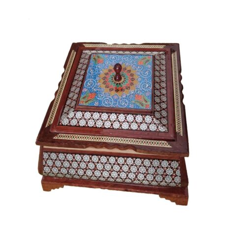 Wooden Khatam Kari Candy Bowl - A Stylish Treat Server for Any Occasion