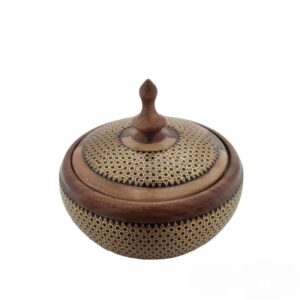 Wooden Khatam Kari Candy Bowl – An Artistic Touch for Your Tabletop