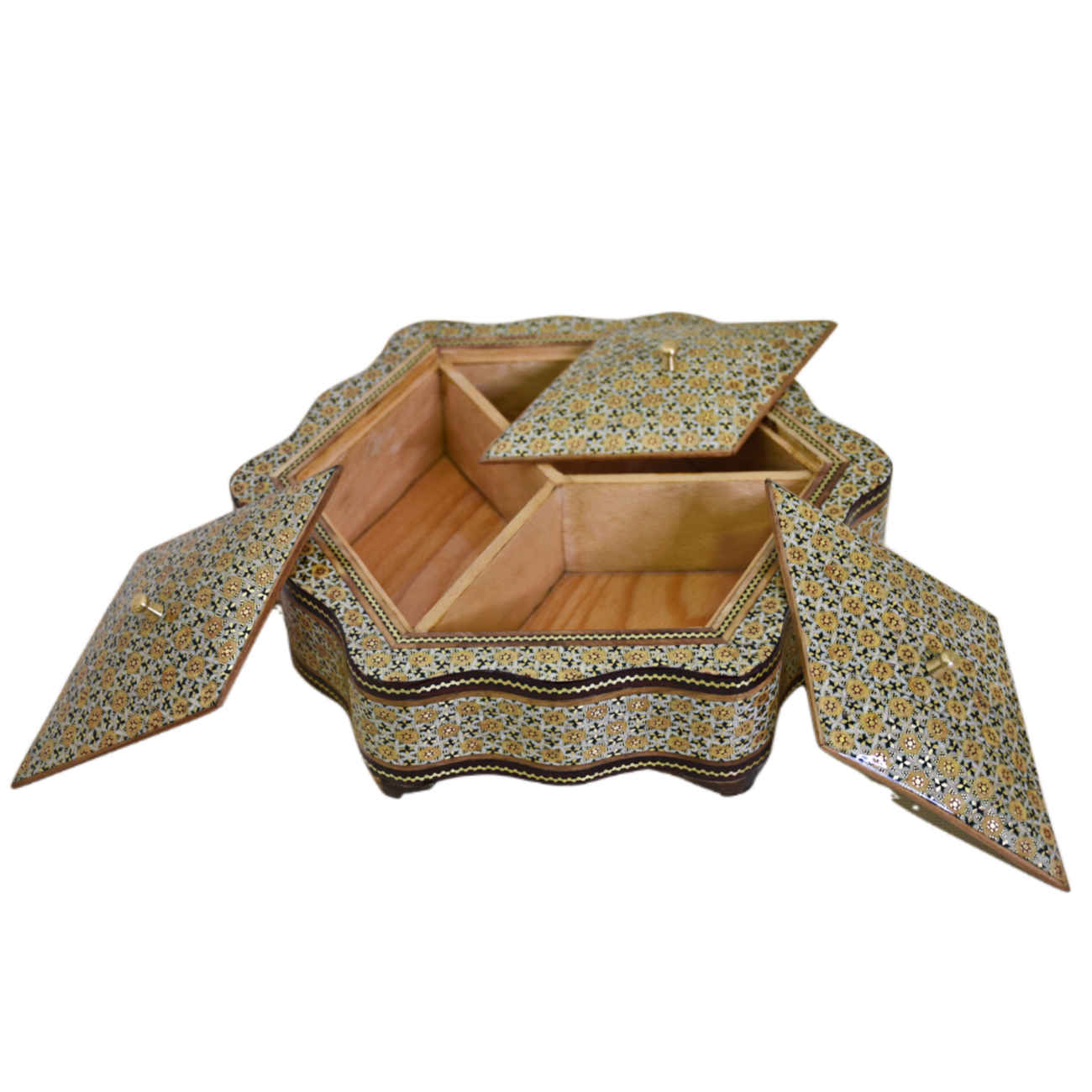 Wooden Khatam Kari Candy Bowl – Perfect for Treats, Gifts, and Home Display