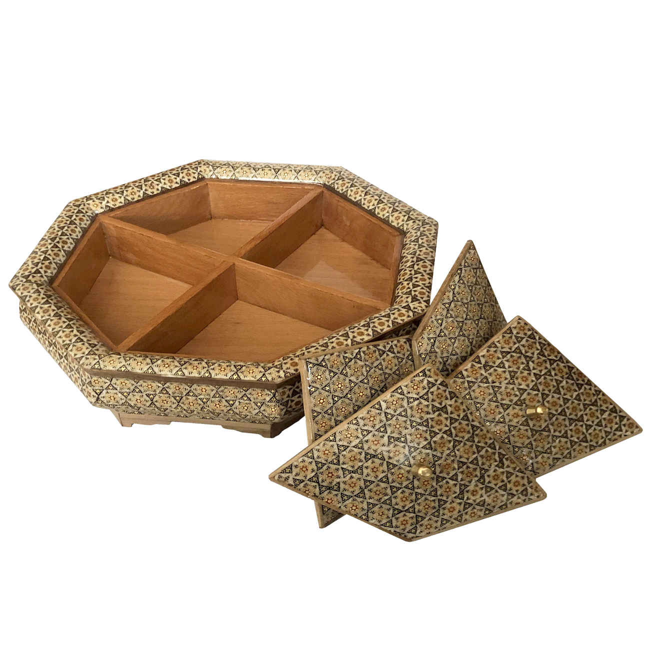 Wooden Khatam Kari Candy Bowl – Perfect Gift for Any Occasion & Home Décor
