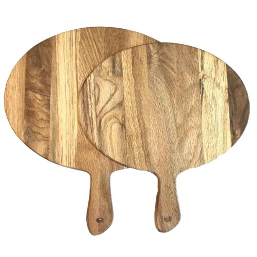 Wooden Serving & Cutting Board - Ideal for Cheese Board and Charcuterie (Set of 2)