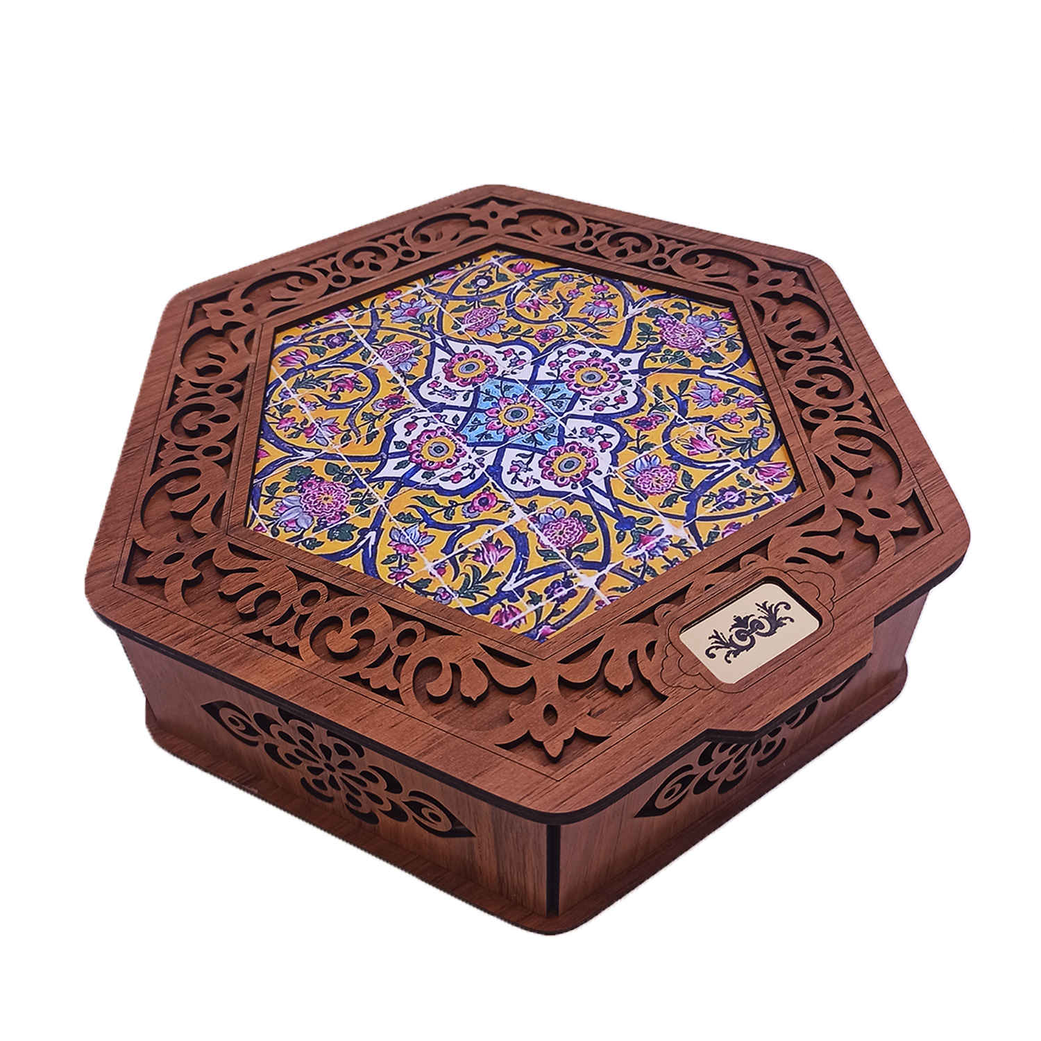 Floral Themed Wooden Tea Chest – Elegant Gift for Tea Lovers