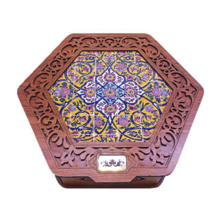 Floral Themed Wooden Tea Chest – Elegant Gift for Tea Lovers