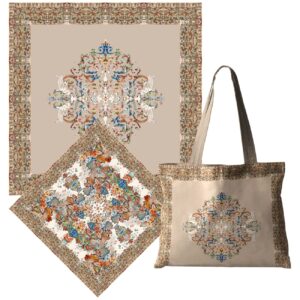 Islamic Prayer Matt Sajadah Chanel Fabric – Double Side 3 pieces