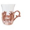 Traditional Handmade Copper Tea Set with Saucers – Elegant Drinkware for Serving & Gifting