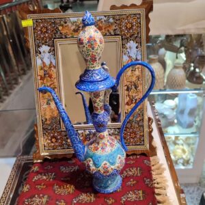 Persian Copper Rosewater Sprinkler – Minakari Enameled Eslimi