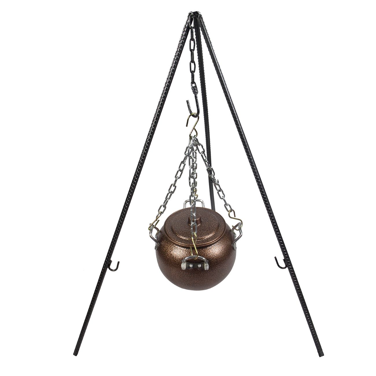 3-Piece Cauldron Campfire Cooking Set with Tripod, Pan & Pot – Perfect for Outdoor Adventures