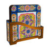 Iranian Heritage Floral Wooden Coasters 6-Pack – Square Design with Cultural Charm