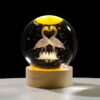 3D Crystal Ball Night Light Flamingo Fantasy Glowing LED Lamp