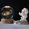 3D Crystal Ball Night Light in Solar System Design Fantasy Glowing LED Lamp