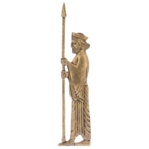 Achaemenid Soldier Statue – Polyester, Detailed Design, Durable for Collectors and Home Decor