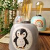 Artistic Elegance Hand-Drawn Table Lamp with Unique Illustrative Design