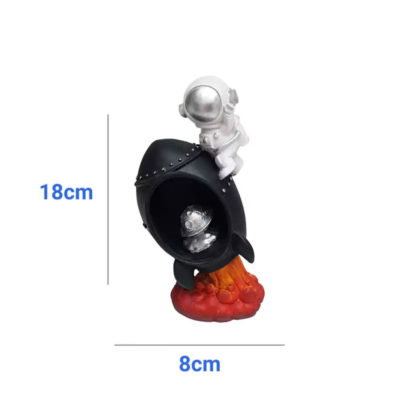 Astronaut and Spaceship Model Statue A Captivating Space-Themed Decor for Your Home