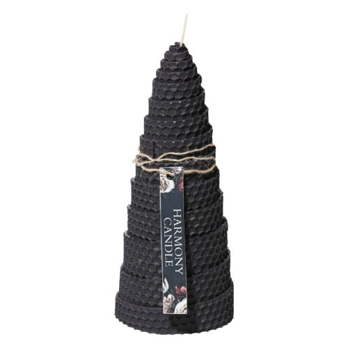 Natural Conical Beeswax Pillar Candle – Eco-Friendly Decorative Candle for Home Decor & Relaxation