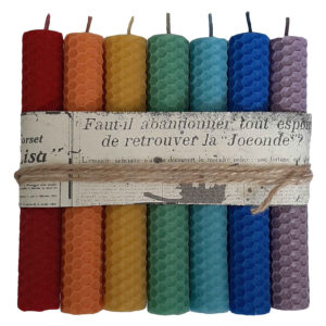 Beeswax Pillar – Set of 7 for Home & Decor & Relaxing, Set of 7