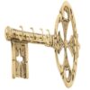 Brass Wall Key Holder – Perfect for Home Decor with Key Design in Golden