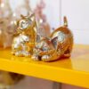 Bronze Cat Sculpture in 2 Pcs - Elegant and Timeless Art