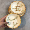 Ceramic Dinnerware Plate & Bowl Set of 4 - Congress Design, Microwave & Dishwasher Safe