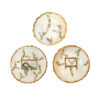 Ceramic Dinnerware Plate & Bowl Set of 4 - Congress Design, Microwave & Dishwasher Safe