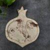 Concrete Serving Tray - Pomegranate Design Handcrafted Decorative Tray