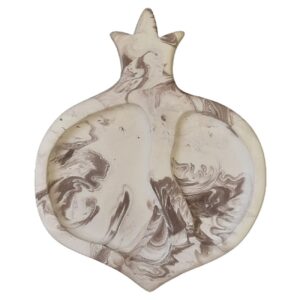Concrete Serving Tray – Pomegranate Design Handcrafted Decorative Tray