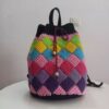 Custom Handmade Tunisian Crochet Bag – Colorful Design Perfect Personalized Accessory