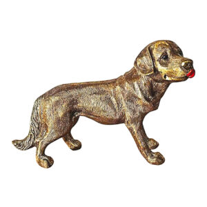 Decorative Brass Dog Figurine – Elegant Decorative Sculpture