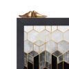 Decorative Wall Key Holder with Marbel Deign in Black