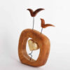 Decorative Wooden Bird Figurine - Handcrafted Natural Suitable for Home Decor