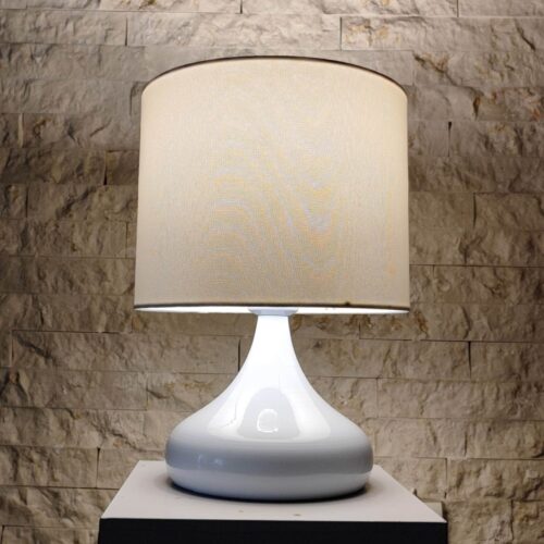 Elegant Minimalist White Urn-Shaped Table Lamp – Modern Decor Light