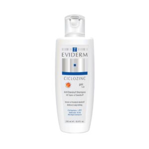 Eviderm Anti-Dandruff and Anti-Itch Shampoo, Suitable for All Types of Dandruff, Contains Ciclopirox 250 ml