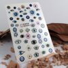 Evil Eye Nail Stickers Fashionable Designs for Strength, Protection, and Style Pack of 4