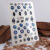 Evil Eye Nail Stickers Fashionable Designs for Strength, Protection, and Style Pack of 4