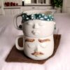 Fantasy Couple Ceramic Mug Set – Elegant Pair Featuring Headband and Earring Details