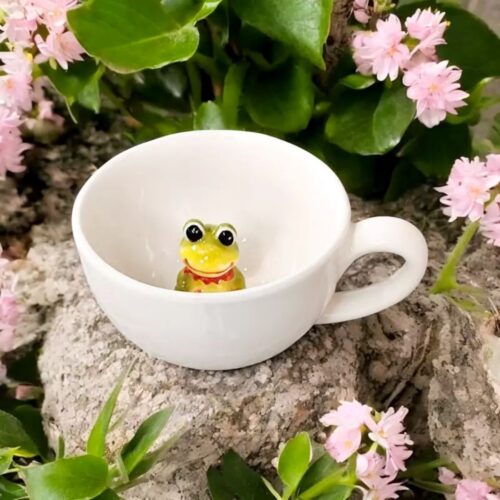 Fantasy Frog Figurine Ceramic Mug Suitable for Daily Use & Gifting
