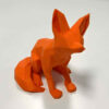Geometric Fox Cubism Figurine - Handcrafted Modern Art