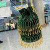 Hand Beaded Clutch Bag in Cylindrical Shape in Different Color - Traditional Design