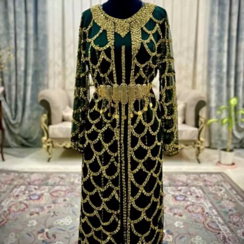 Women's Hand Embroidered Traditional Kurdish Dress with Modern and Ethnic Details