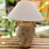 Handcrafted Patina-Finished Hoop Table Lamp – Classic Vase-Style Decor