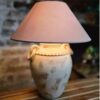 Handcrafted Patina-Finished Hoop Table Lamp – Classic Vase-Style Decor