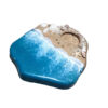 Handcrafted Resin Incense Holder with Sea & Beach Design