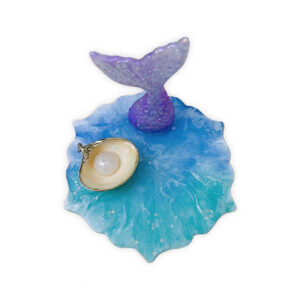 Handcrafted Resin Incense Holder with Sea & Fish Design
