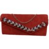 Hand Beaded Clutch Bag in Red Color - A Touch of Luxury & Beauty