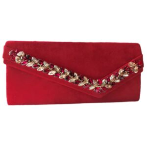 Hand Beaded Clutch Bag in Red Color – A Touch of Luxury & Beauty