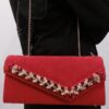 Hand Beaded Clutch Bag in Red Color - A Touch of Luxury & Beauty